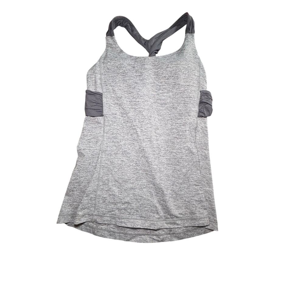 Lululemon Tank Top Womens Size 10 Gray Racerback Athletic Yoga Running Workout M